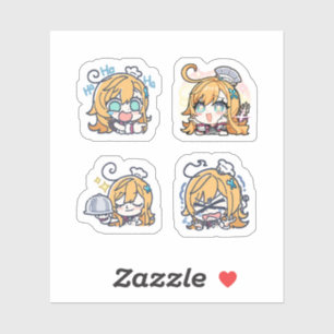 Escoffier Genshin Impact 4er Stickerbogen Aufkleber