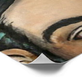 Escondida Frida Kahlo Portrait Monkey Poster (Ecke)