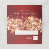 Escort Card Holiday Wedding Sparkling Lights Gold Platzkarte (Außenseite Aufgefaltet)