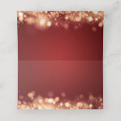 Escort Card Holiday Wedding Sparkling Lights Gold Platzkarte (Innenseite Aufgefaltet)