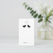 Escort Card Love Birds Platzkarte (Stehend Vorderseite)