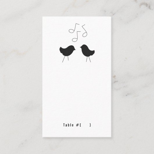 Escort Card Love Birds Platzkarte (Vorderseite)