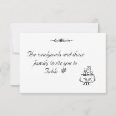 Escort-Karte - silberne Swirke Einladung (Rückseite)