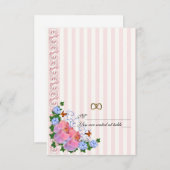 Escort-Karten, rosa Orchideen Einladung (Vorne/Hinten)