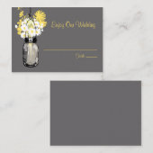 Escort Sitzkarte Wilde Blume & Mason Jar Platzkarte (Vorne/Hinten)