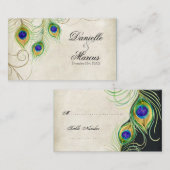 Escort Table Cards - Pfauenfeathers Wedding Set Platzkarte (Vorne/Hinten)