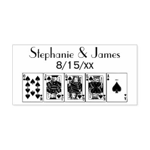 Escortkarte für Poker Straight Flush Spades Platzk Permastempel