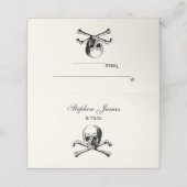 Escortkarte für Skull und Crossbones Platzkarte El (Außenseite Aufgefaltet)