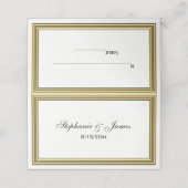 Escortkarten mit vergoldetem Rahmen Platzkarte (Außenseite Aufgefaltet)
