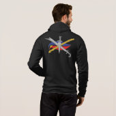 Escrima Jacke mit philippinischem Logo in der Hoodie (Schwarz voll)