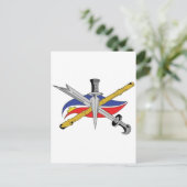 escrima-logo-transparent postkarte (Stehend Vorderseite)