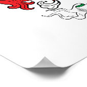 Escudo de Armas de Familia Poster (Ecke)