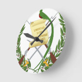 Escudo de armas de Guatemala - Coat of arms Runde Wanduhr (Winkel)