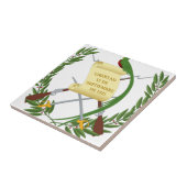 Escudo de armas de Guatemala - Wappen Fliese (Seite)