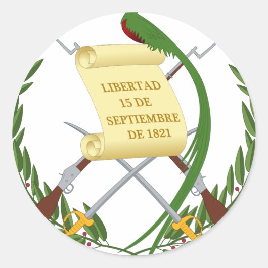 Escudo de armas de Guatemala - Wappen Runder Aufkleber (Vorderseite)