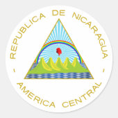 Escudo de Nicaragua Runder Aufkleber (Vorderseite)