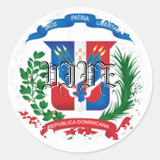 Escudo gestörte Round Stickers (Vorderseite)