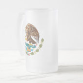 Escudo Nacional de México - Emblema Mexicano Mattglas Bierglas (Vorderseite Links)