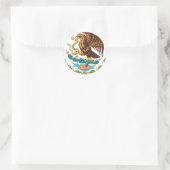 Escudo Nacional de México - Emblema Mexicano Runder Aufkleber (Tasche)
