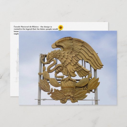 Escudo Nacional de México, Ensenada, BC - Postkarte (Vorne/Hinten)