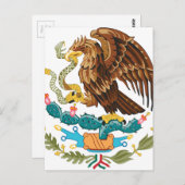 Escudo Nacional de México - mexikanisches Emblem Postkarte (Vorne/Hinten)