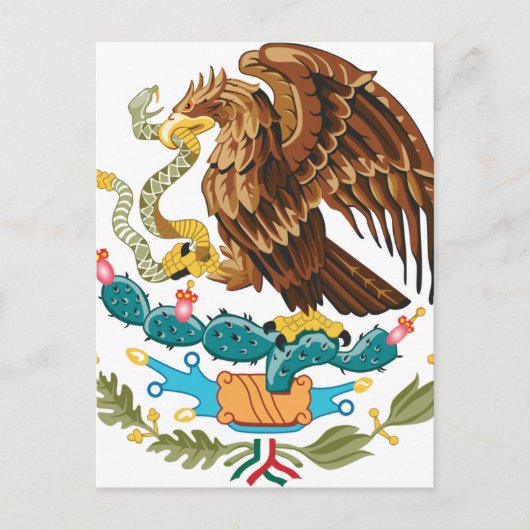Escudo Nacional de México - mexikanisches Emblem Postkarte (Vorderseite)