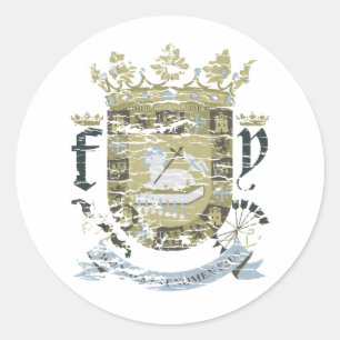 Escudo Urbano (kakifarbig) Runder Aufkleber