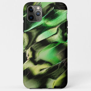 Esculpido de metal opaco, em verde e tom de creme Case-Mate iPhone hülle