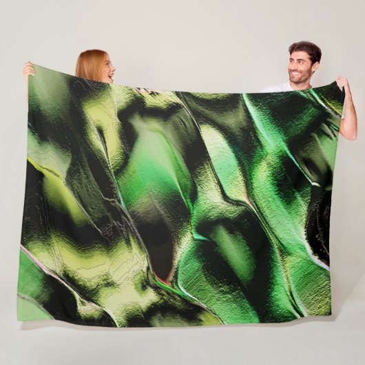 Esculpido de metal opaco, em verde e tom de creme fleecedecke (Beispiel)