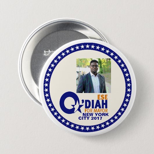 Ese O'Diah für NYC Bürgermeister 2017 Button (Vorne & Hinten)