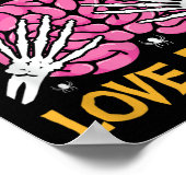 Ese Teacher Love Brains Funny Halloween School  Poster (Ecke)