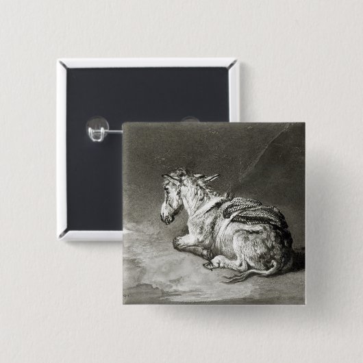 Esel an der Erholung Button (Vorne & Hinten)