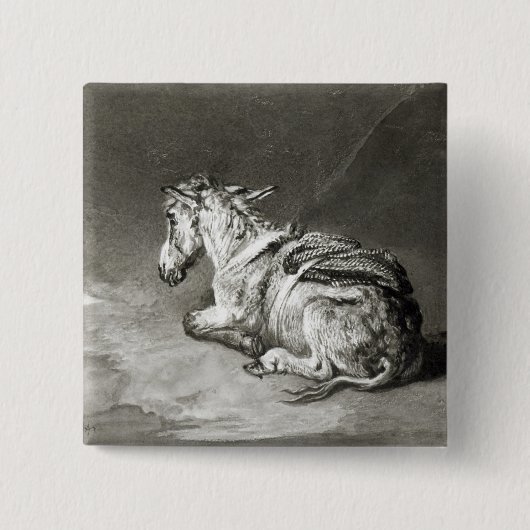 Esel an der Erholung Button (Vorderseite)