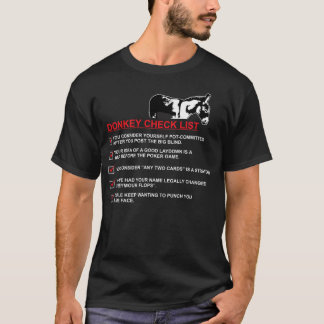 Esel-Checkliste-Poker-Shirt T-Shirt