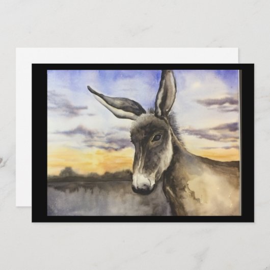Esel Dankeskarte (Vorne/Hinten)