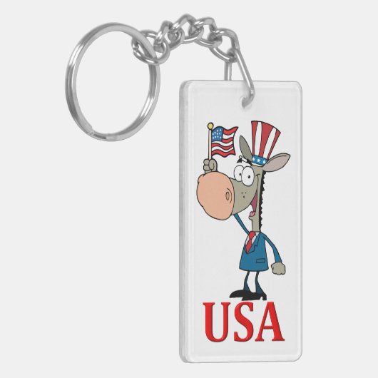 Esel der Demokraten mit dem usa Schlüsselanhänger (Vorderseite links)