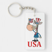 Esel der Demokraten mit dem usa Schlüsselanhänger (Vorderseite)