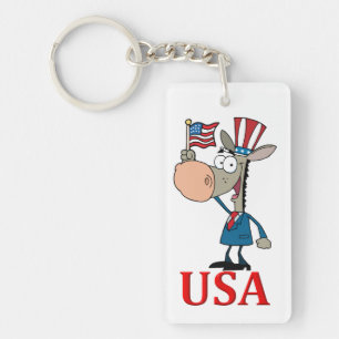Esel der Demokraten mit dem usa Schlüsselanhänger