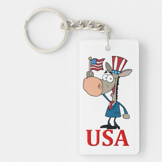 Esel der Demokraten mit dem usa Schlüsselanhänger (Vorderseite)