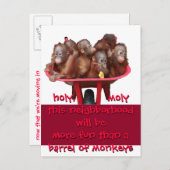 Esel des Affenspiels Ankündigungspostkarte (Vorne/Hinten)