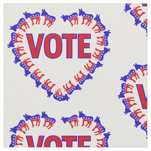 Esel des Wahldemokratin Stoff (Nahaufnahme)