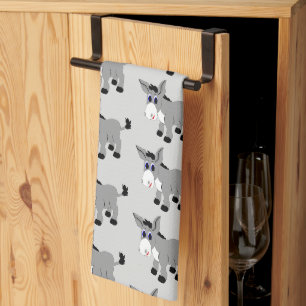 Esel Design mit beliebigem Farbuntergrund Geschirrtuch