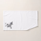 Esel Design Monogramm Badhandtuch Set (Handtuch)