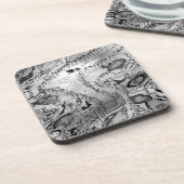 Esel, die durch abstrakte Schatten gehen Untersetzer (Linke Seite)