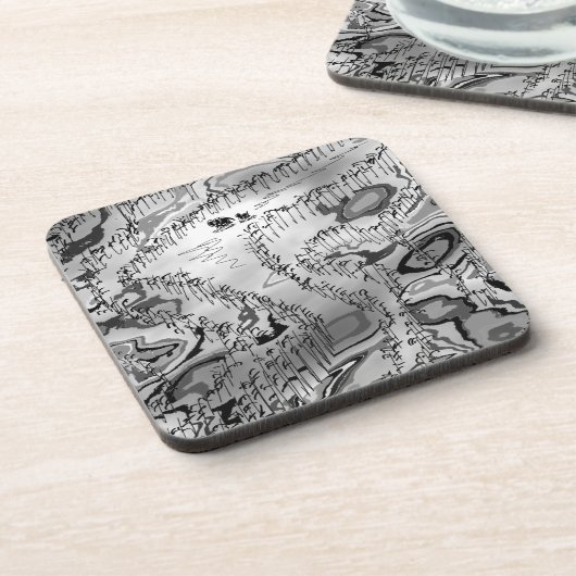 Esel, die durch abstrakte Schatten gehen Untersetzer (Linke Seite)