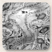 Esel, die durch abstrakte Schatten gehen Untersetzer (Vorderseite)