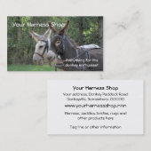 Esel, die in Geschirr gefahren werden Visitenkarte (Vorne/Hinten)