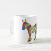 Esel-Felsen - amerikanische Wahl-Stimmen 2012 Kaffeetasse (Vorderseite Links)