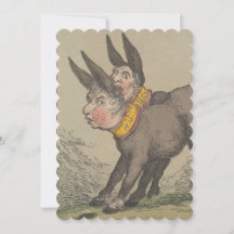 Esel - flache Einladungsgröße 12,7 cm x 17,8 cm