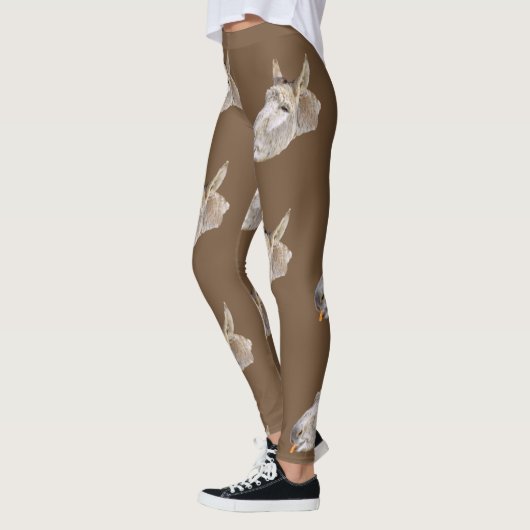 Esel genannt Karotten, braun Leggings (Links)
